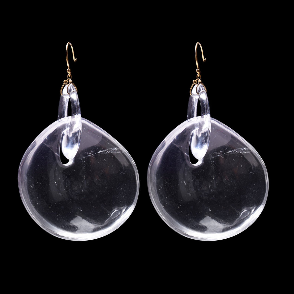 Big Gong Hand Cut Stone Earring tenthousandthingsnyc