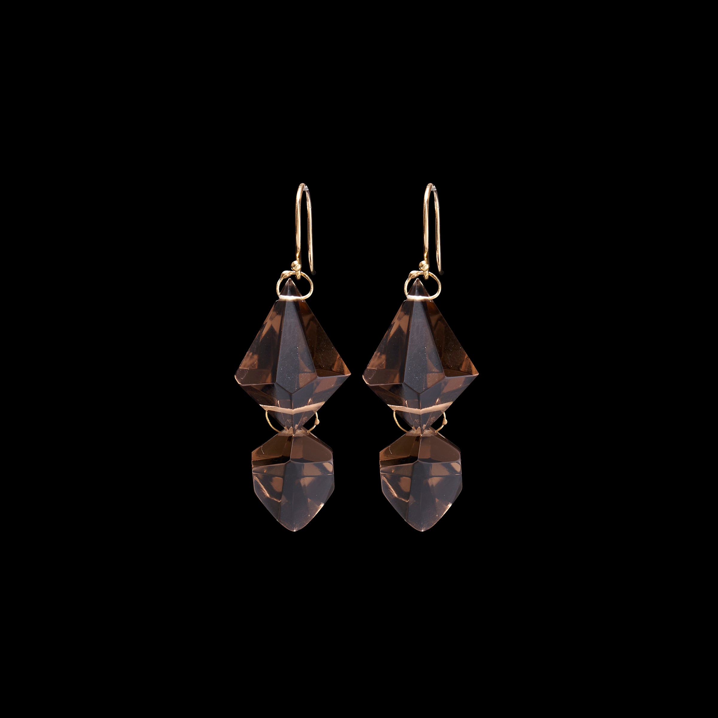 Double Faceted Drop Earring