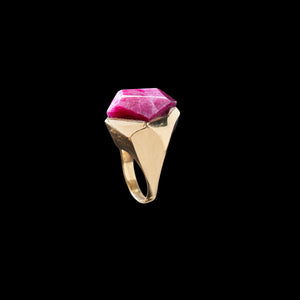 Ruby Faceted Ring