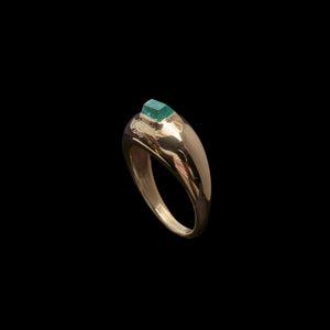 Emerald  Cigar Band Ring