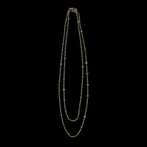 Long Emerald Crystal Necklace