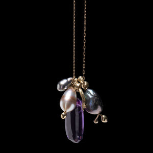 One Of A Kind Luxe Charm Necklace with Amethyst