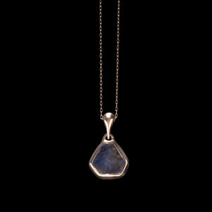 Sapphire Locket Charm Pendant Necklace