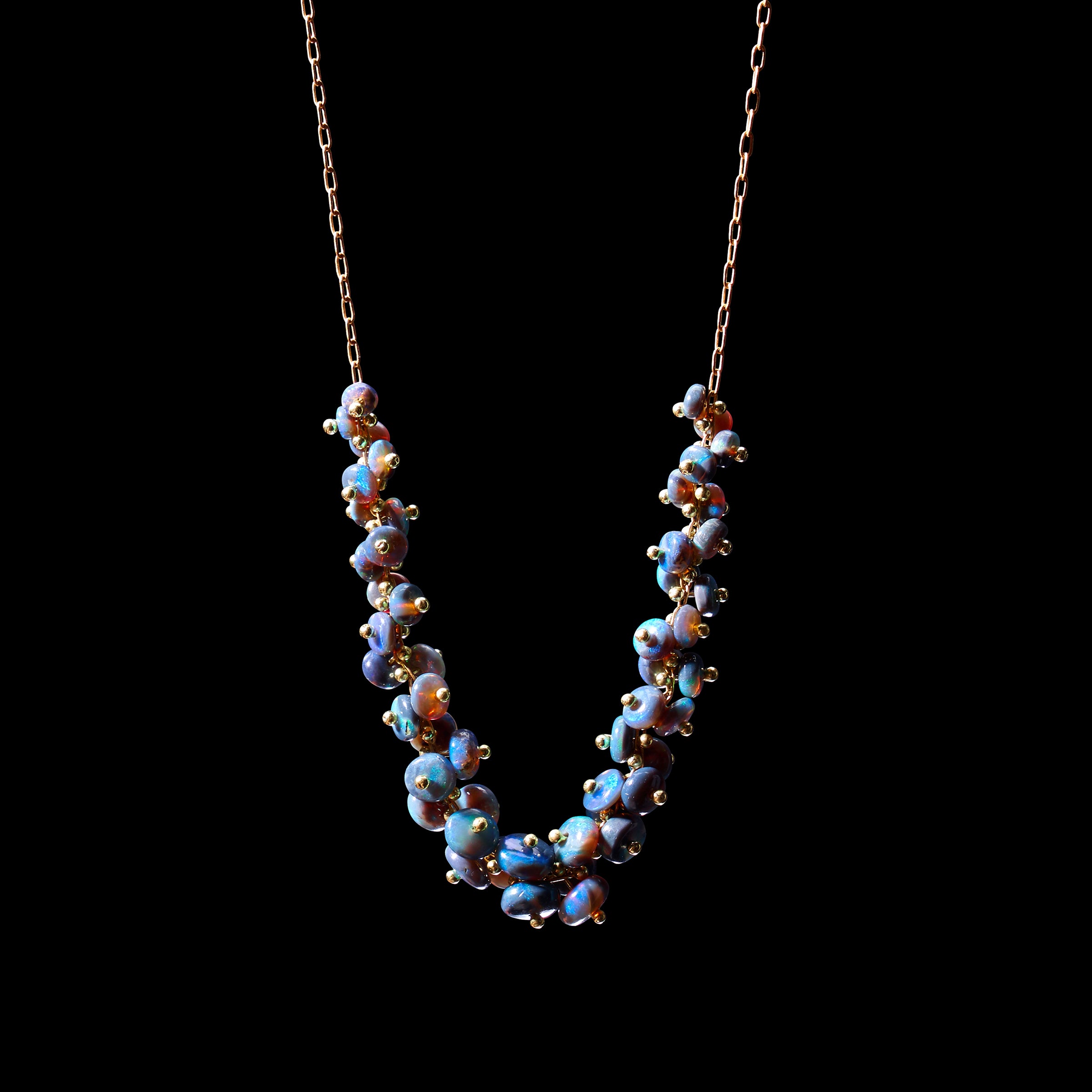 Opal Cluster Necklace