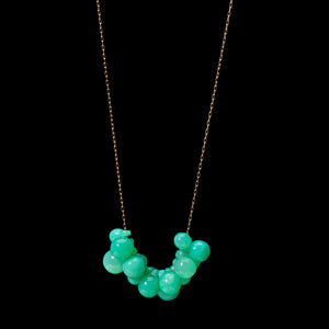 Hand Cut Stone Bubbles Cluster Necklace