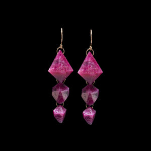 Triple Faceted Drop Earring