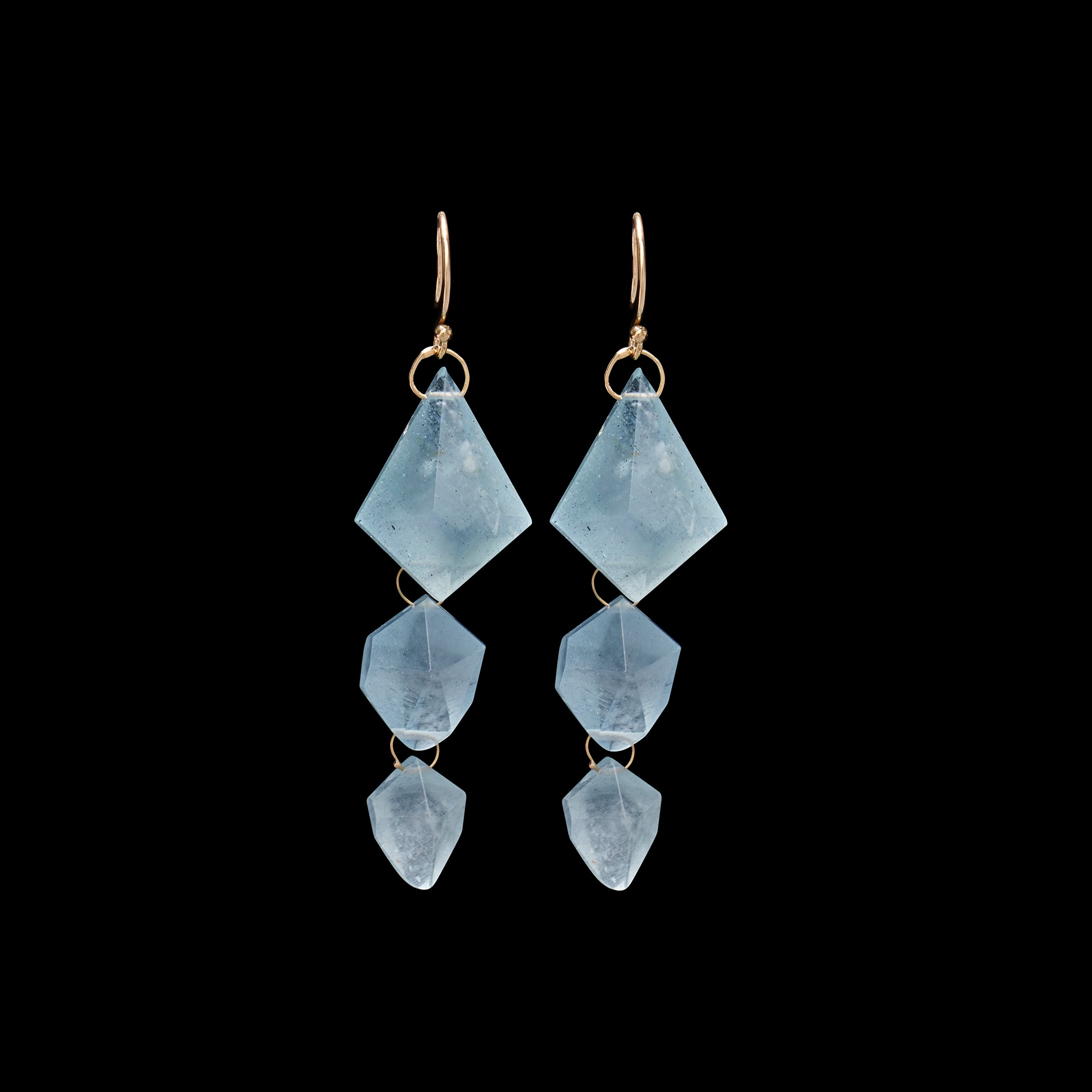 Triple Faceted Drop Earring