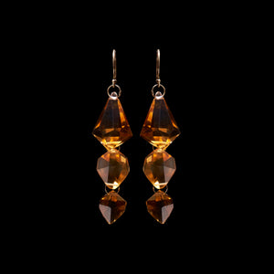 Triple Faceted Drop Earring