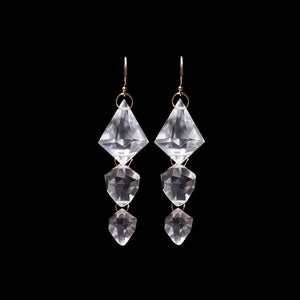 Triple Faceted Drop Earring