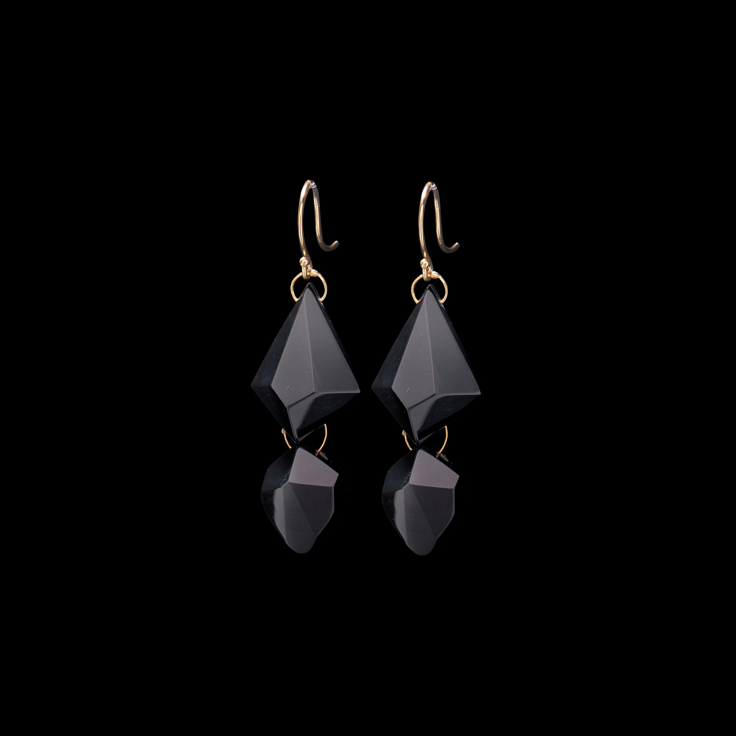 Double Faceted Drop Earring