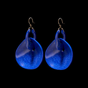 Big Gong Hand Cut Stone Earring