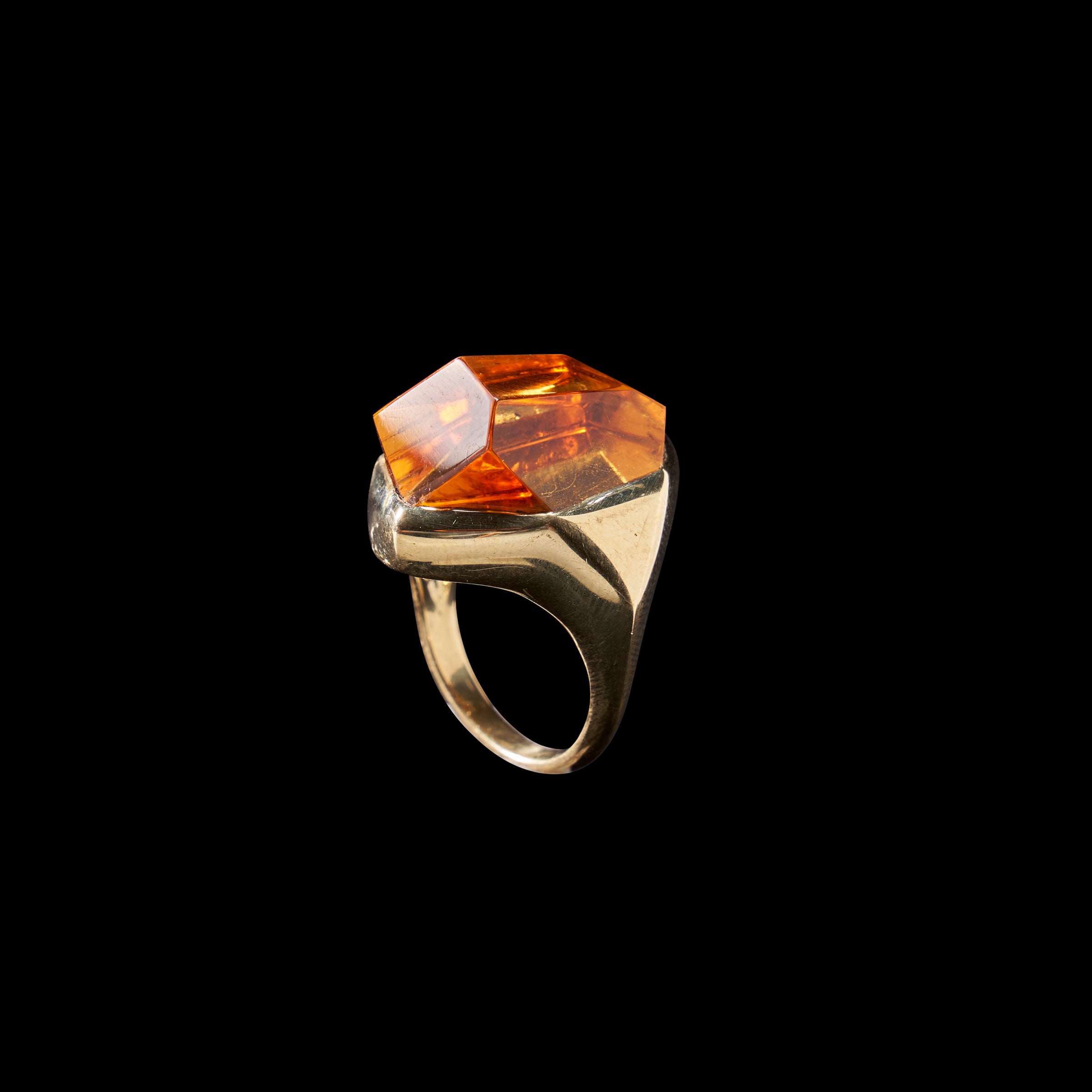 Citrine Faceted Ring