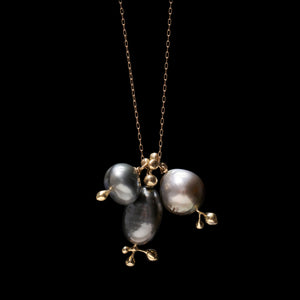 18K One Of A Tahitian Pearl Charm Necklace