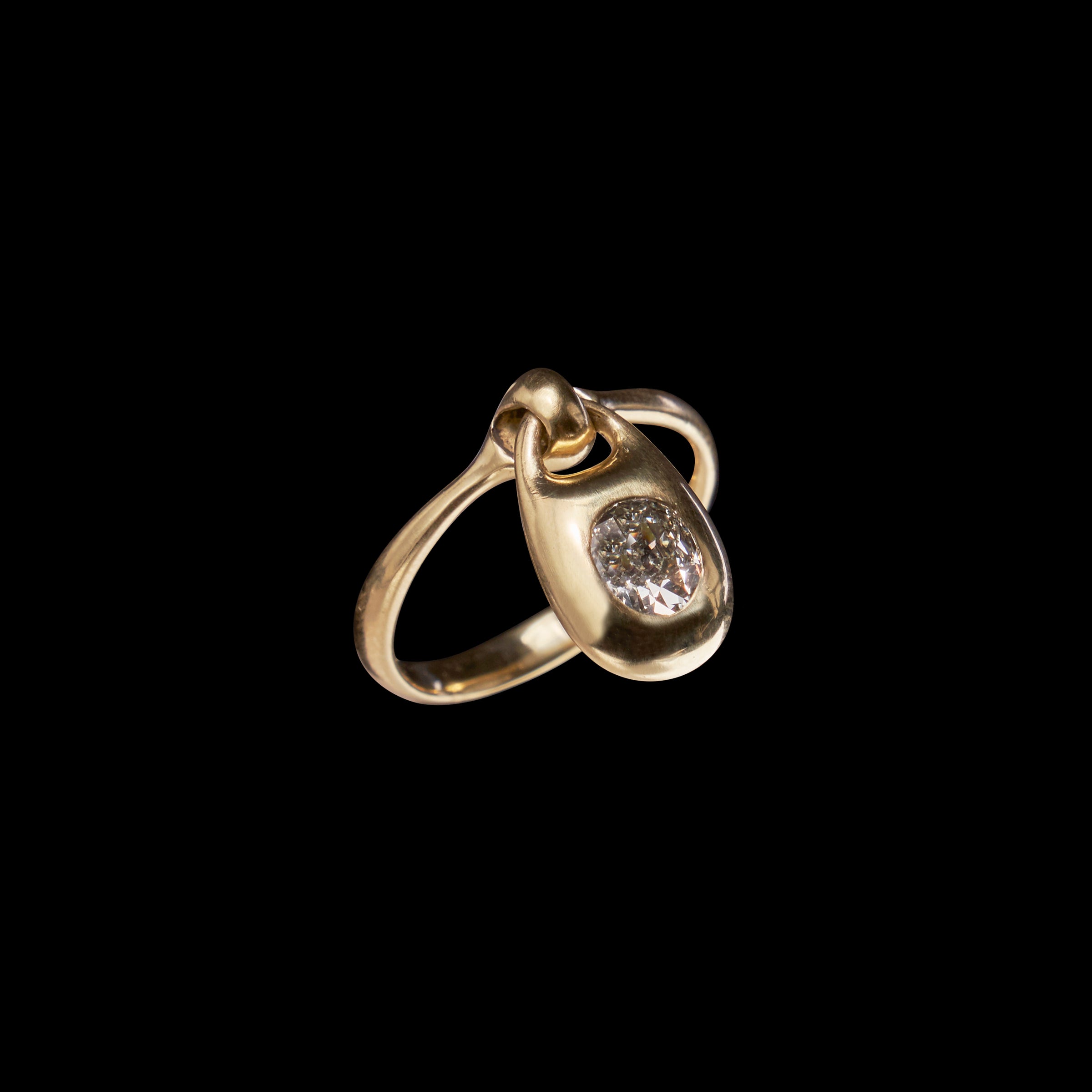 18k Diamond Locket Ring
