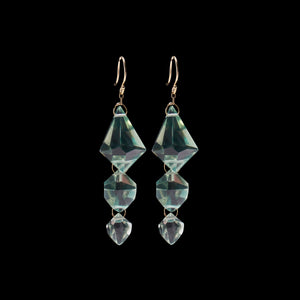 Triple Faceted Drop Earring