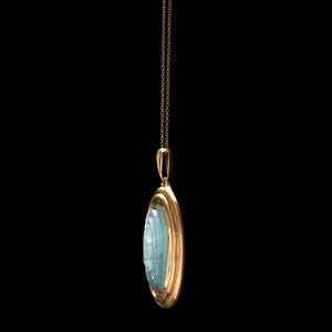 Aquamarine Infinity Pendant Necklace