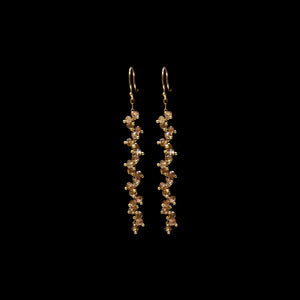 Long Spiral Beaded Earrings
