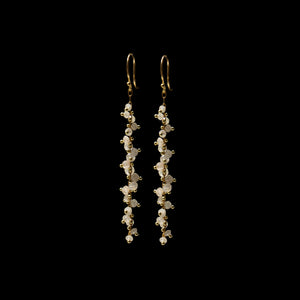 Long Spiral Beaded Earrings