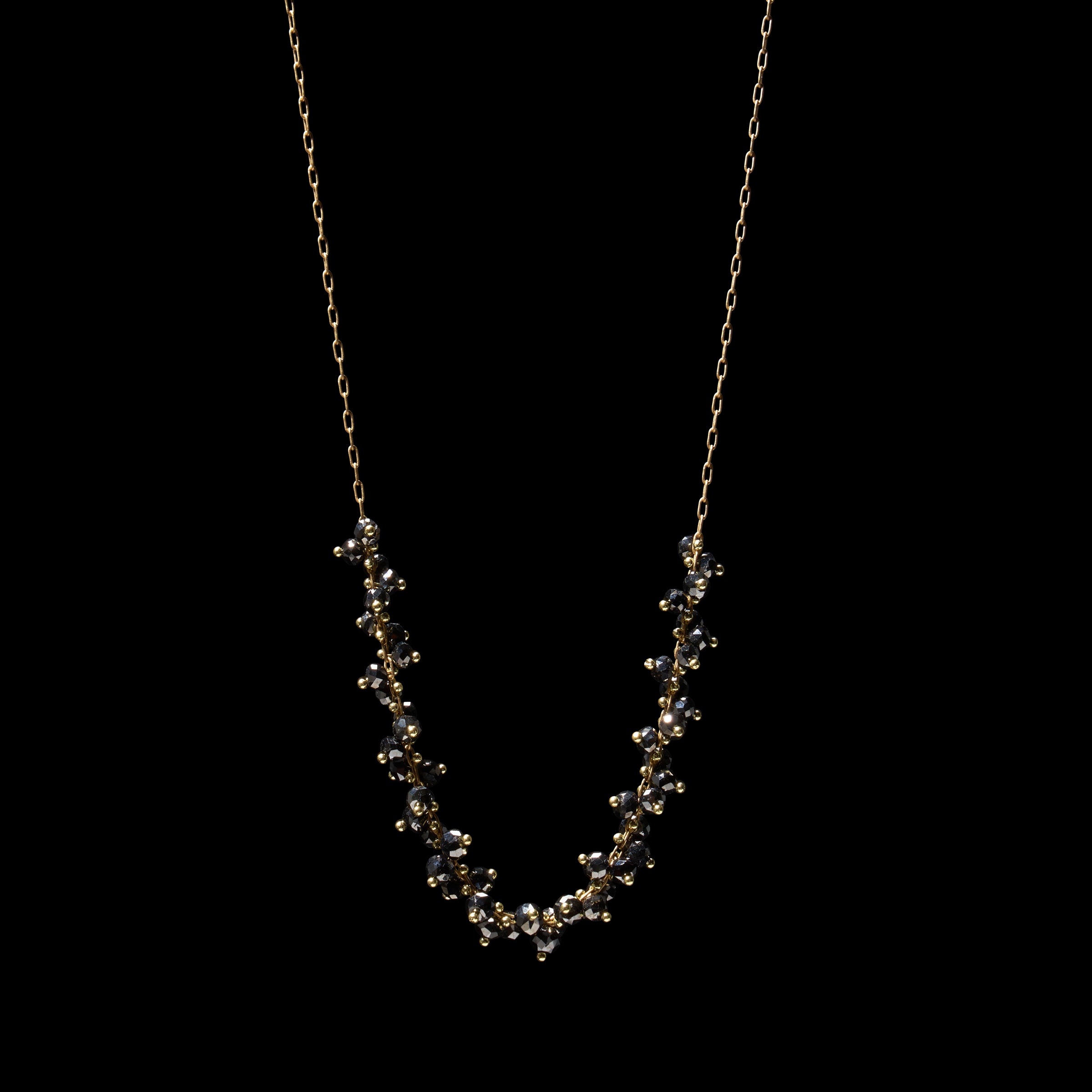 Beaded Spiral Cluster Choker