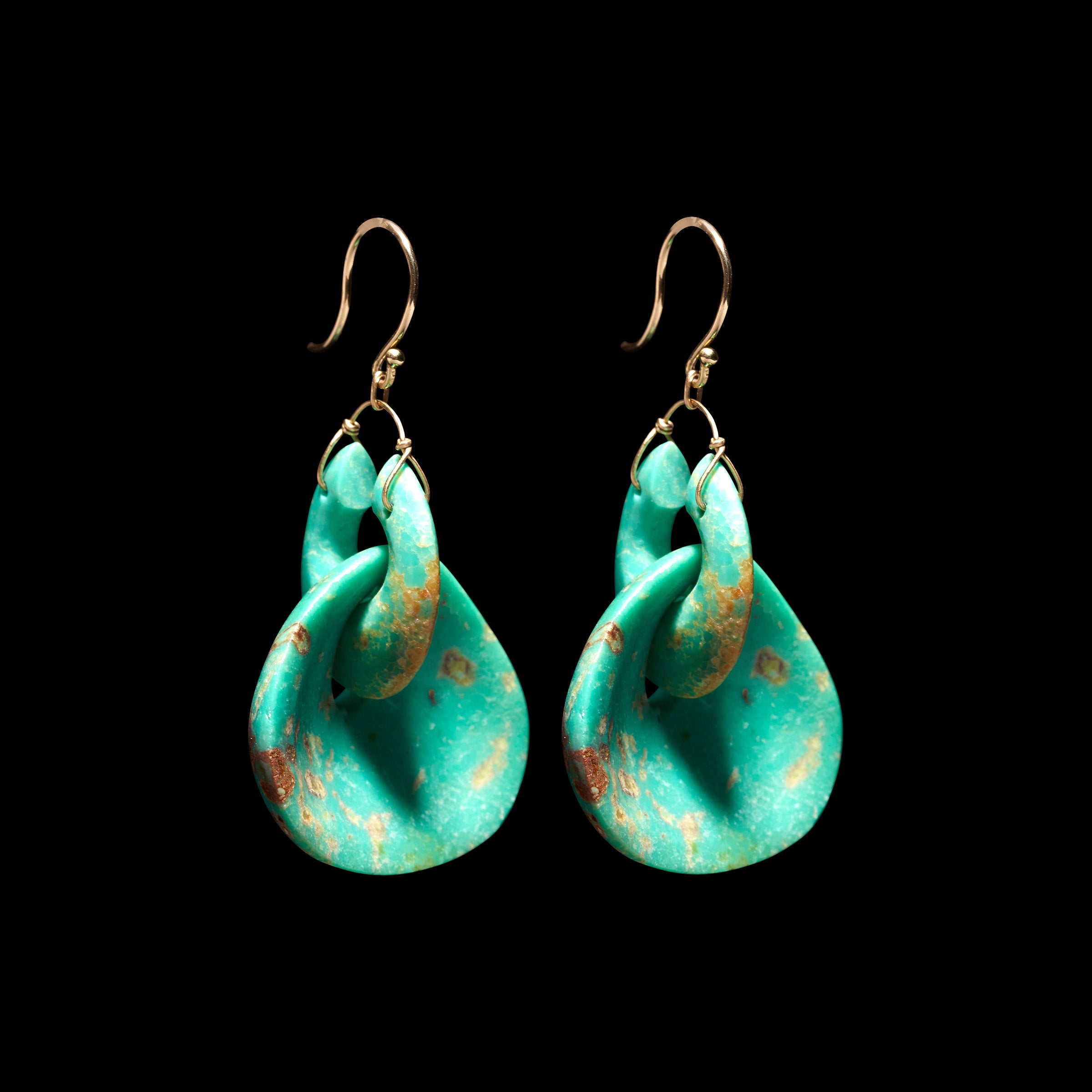 Small Gong  Stone Earring