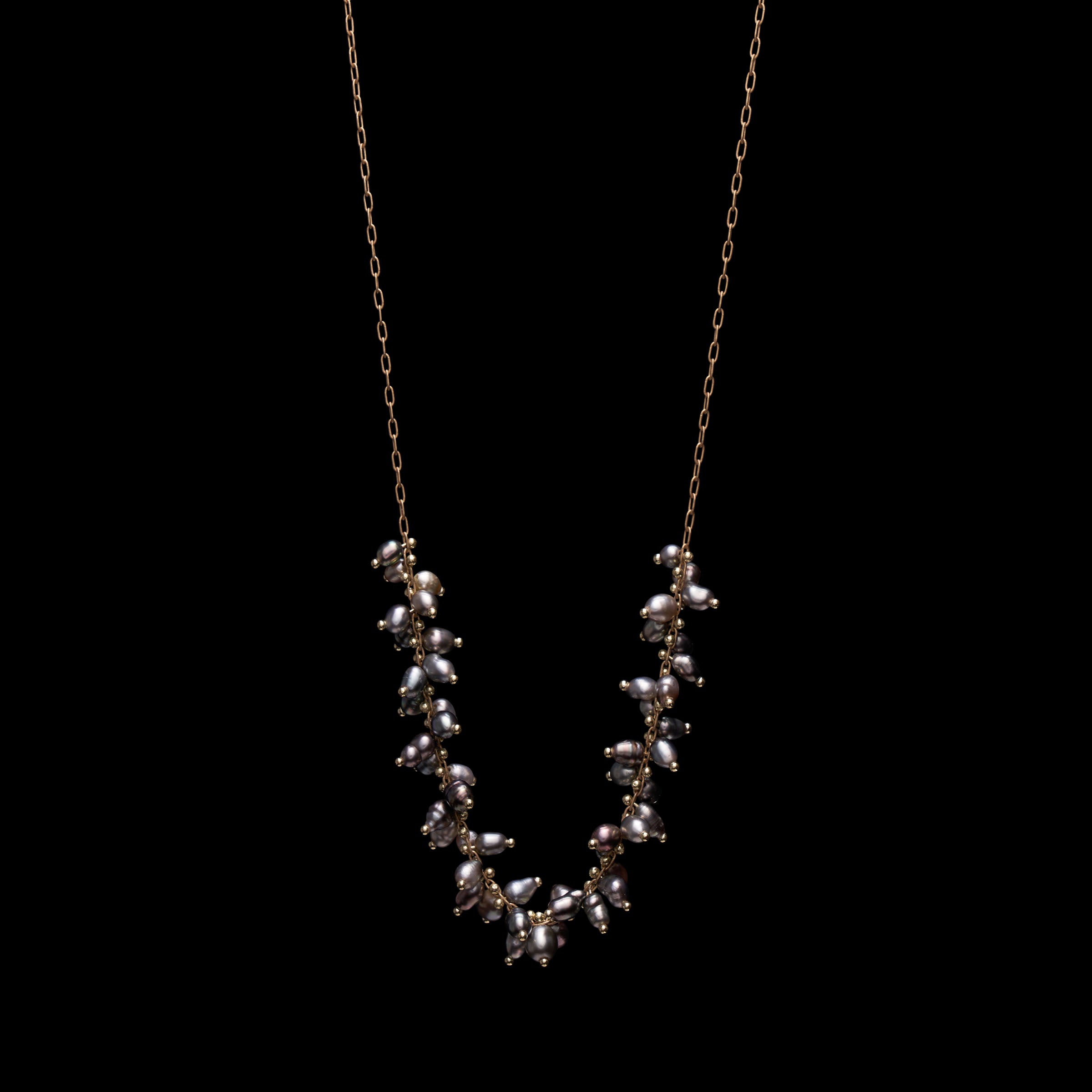 Beaded Spiral Cluster Choker