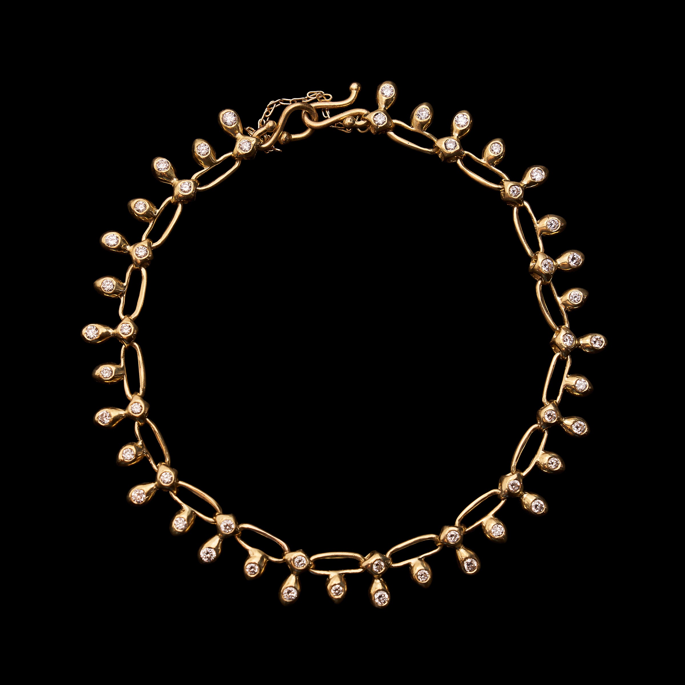 Diamond Pave Victorian Link Bracelet