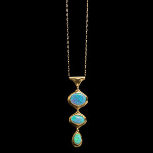 Three Drop Holder Bead Pendant Necklace