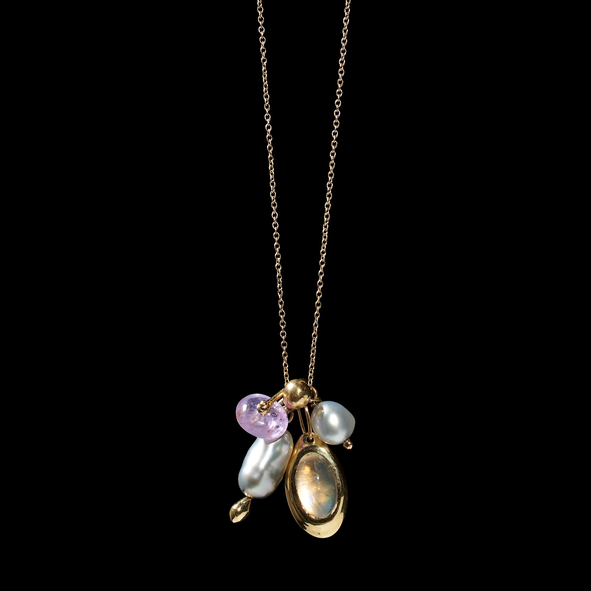 Moonstone Mini Luxe Charm Necklace