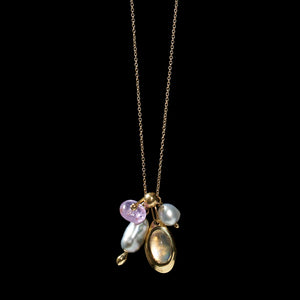 Moonstone Mini Luxe Charm Necklace
