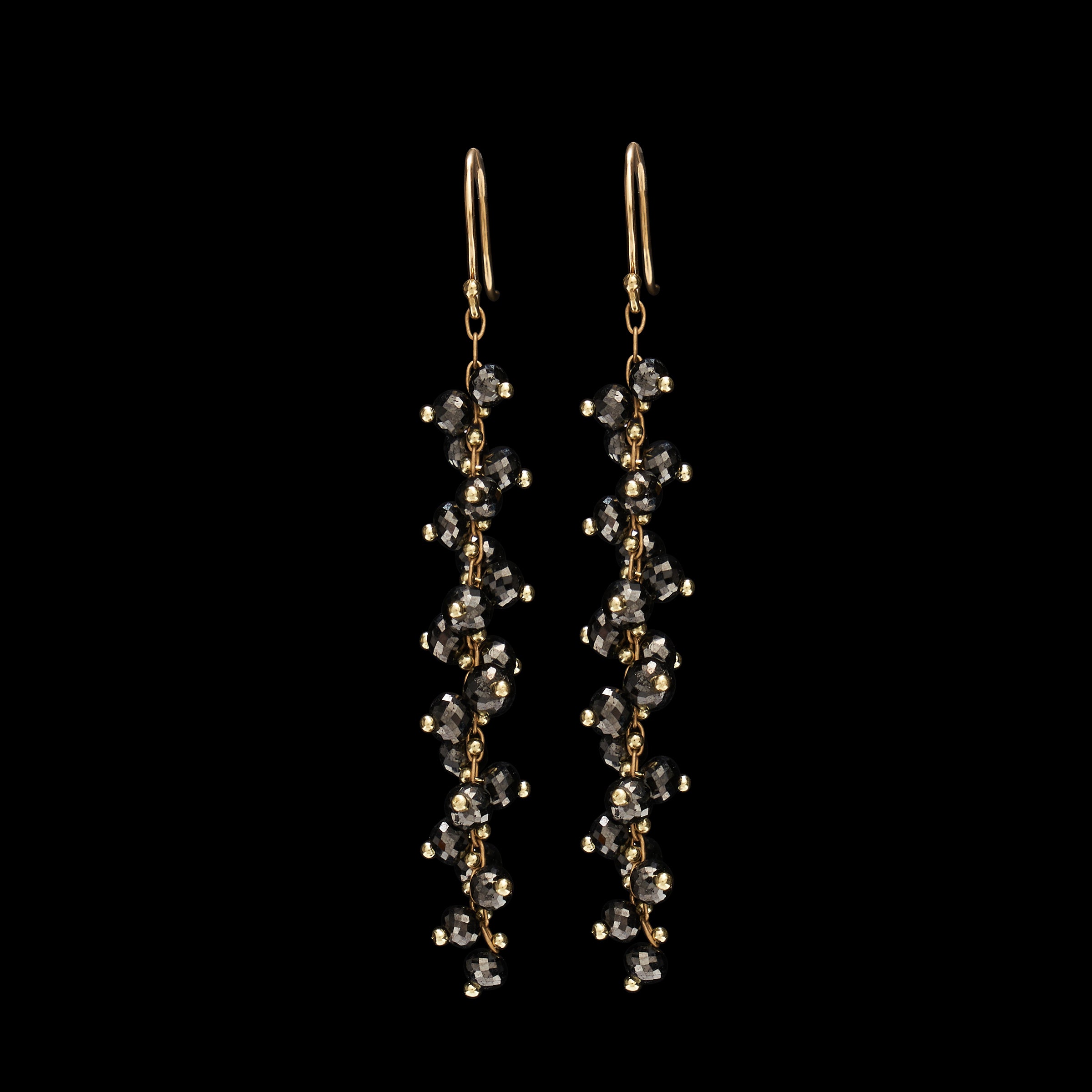 Long Spiral Beaded Earrings