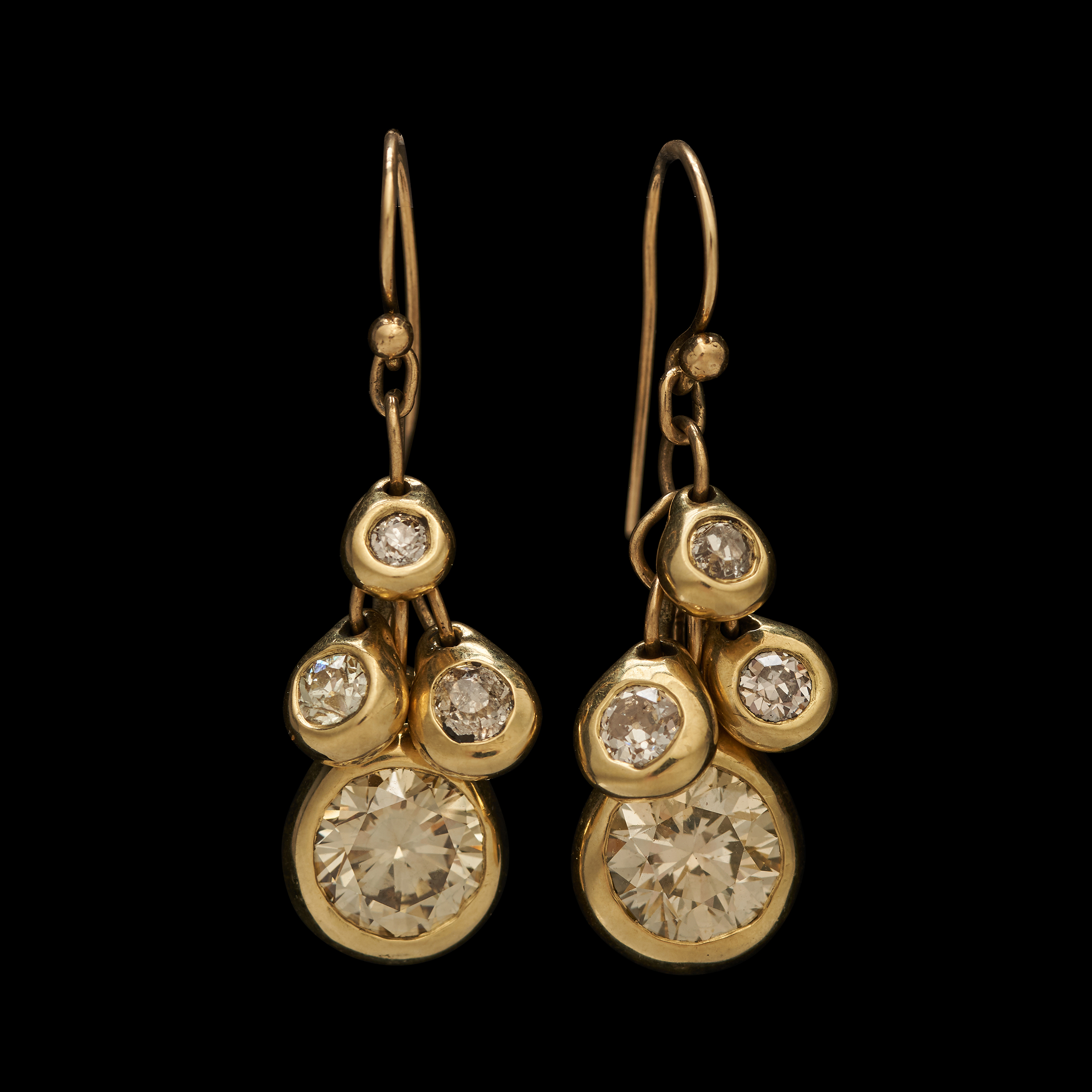 Set Diamond Cluster Earring