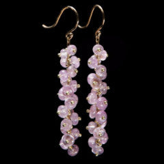 Long Spiral Beaded Earrings