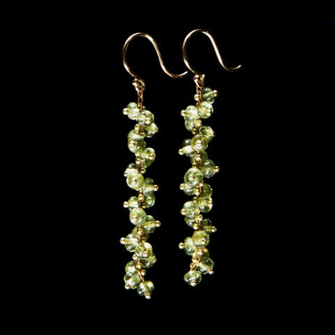 Long Spiral Beaded Earrings