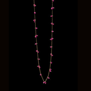 Luxe Random Studded Ruby Necklace