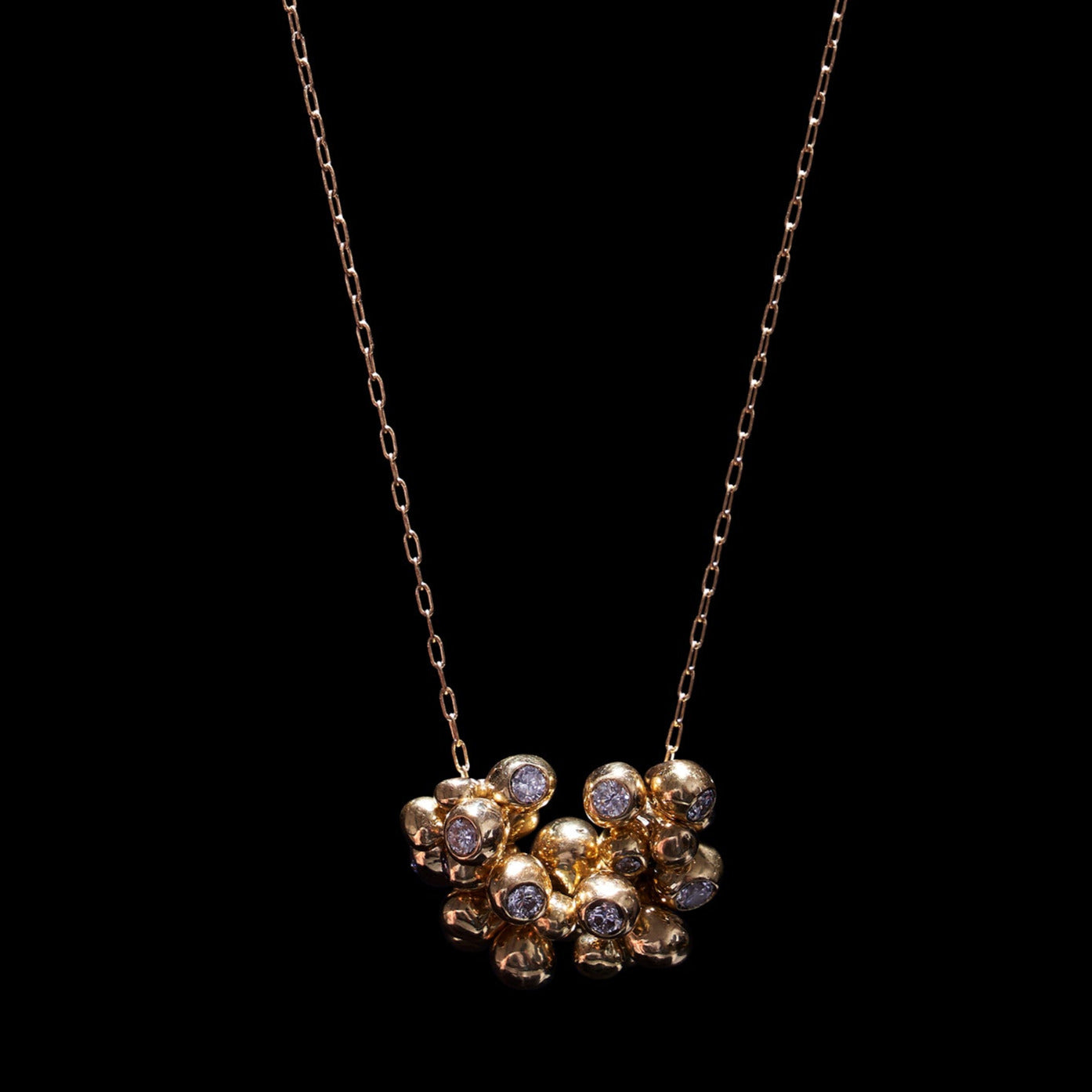 New Diamond Molten Cluster Necklace