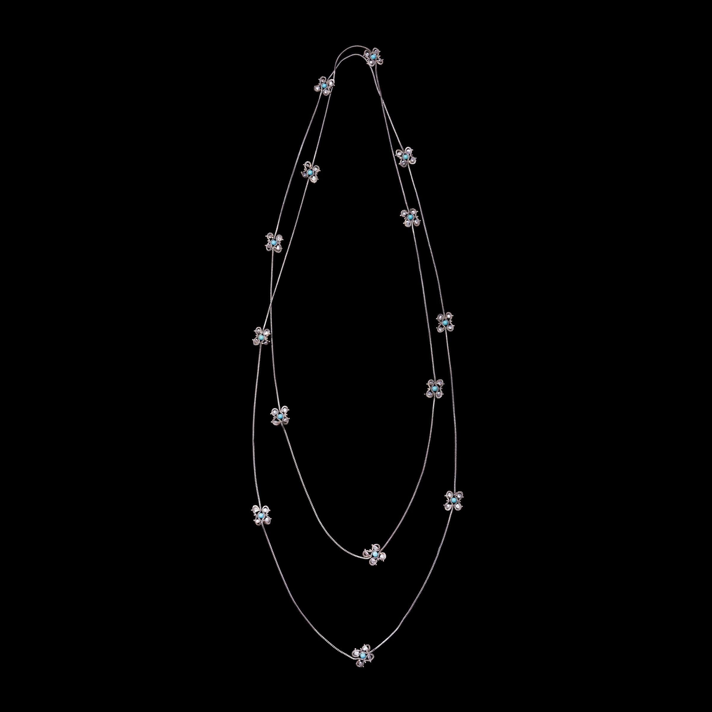 Flower Link Foxtail Necklace
