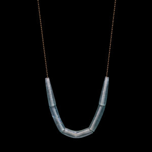 Hand Cut Stone Line Necklace
