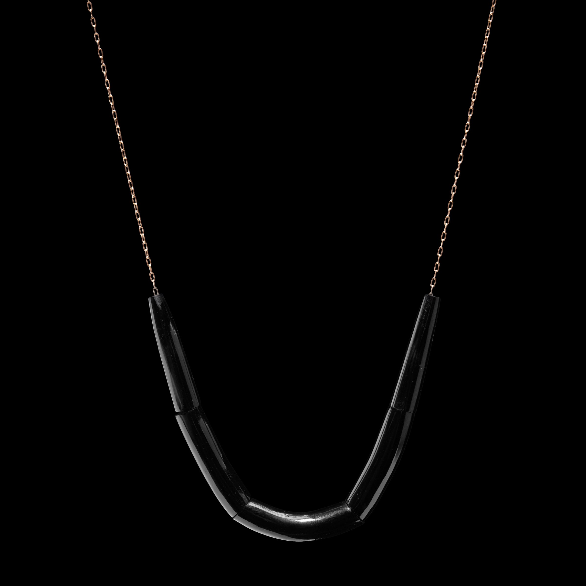 Hand Cut Stone Line Necklace