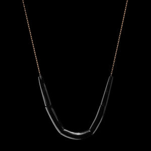 Hand Cut Stone Line Necklace