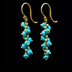 signature short spiral beaded earrings