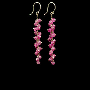 long spiral beaded earrings