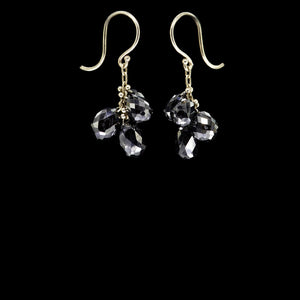 briolette cluster drop earrings