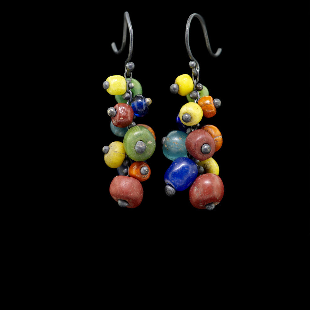 signature short spiral beaded earrings