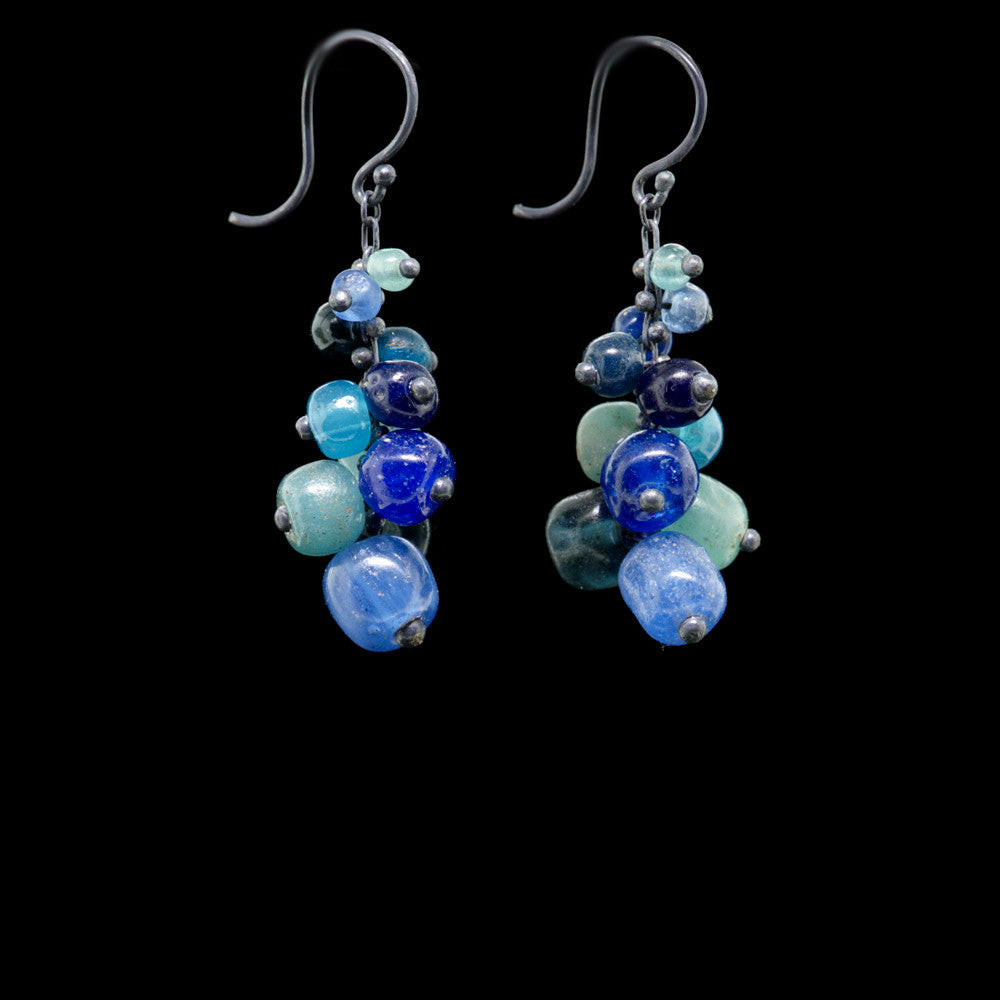 signature short spiral beaded earrings