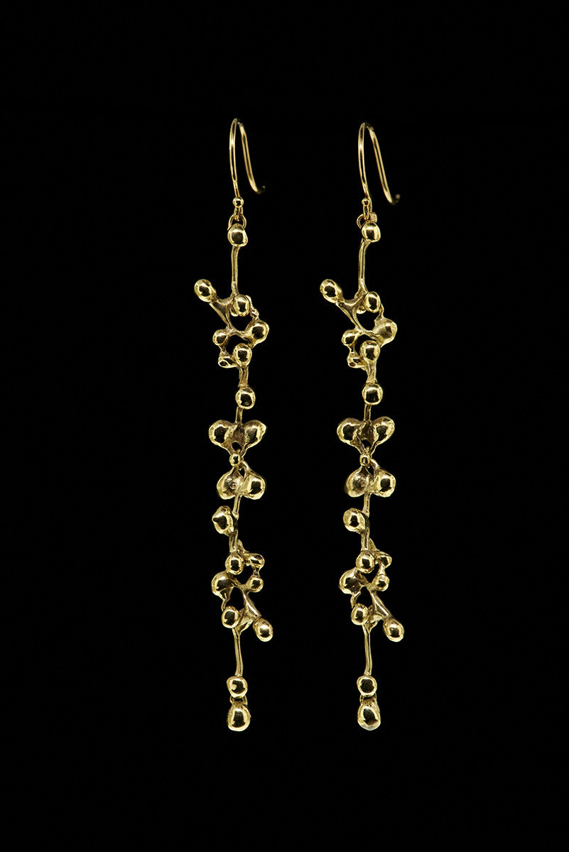molten cluster long earring