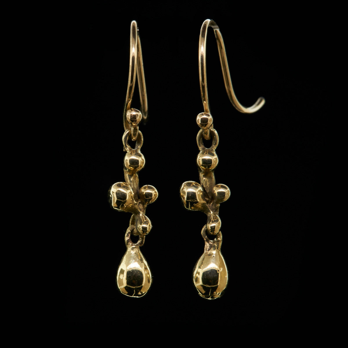 molten cluster drop earrings