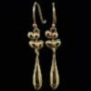 molten cluster long drop earrings