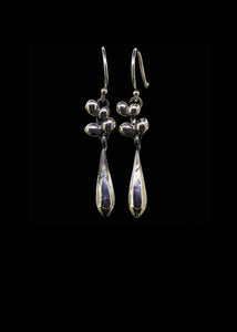 Molten Cluster Long Drop Earrings