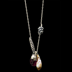 Organic Beads Charm Necklace