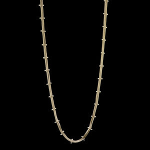 studded woven chain necklace